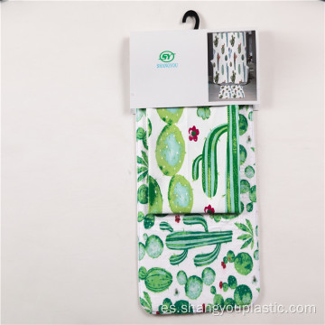 Cortina de ducha PE Baño personalizado impreso con alfombra